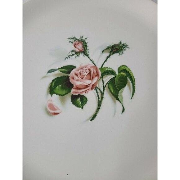 𝅺UNIVERSAL Ballerina White Flora Pattern Round Chop Plate Serving Platter 13" - Picture 2 of 6